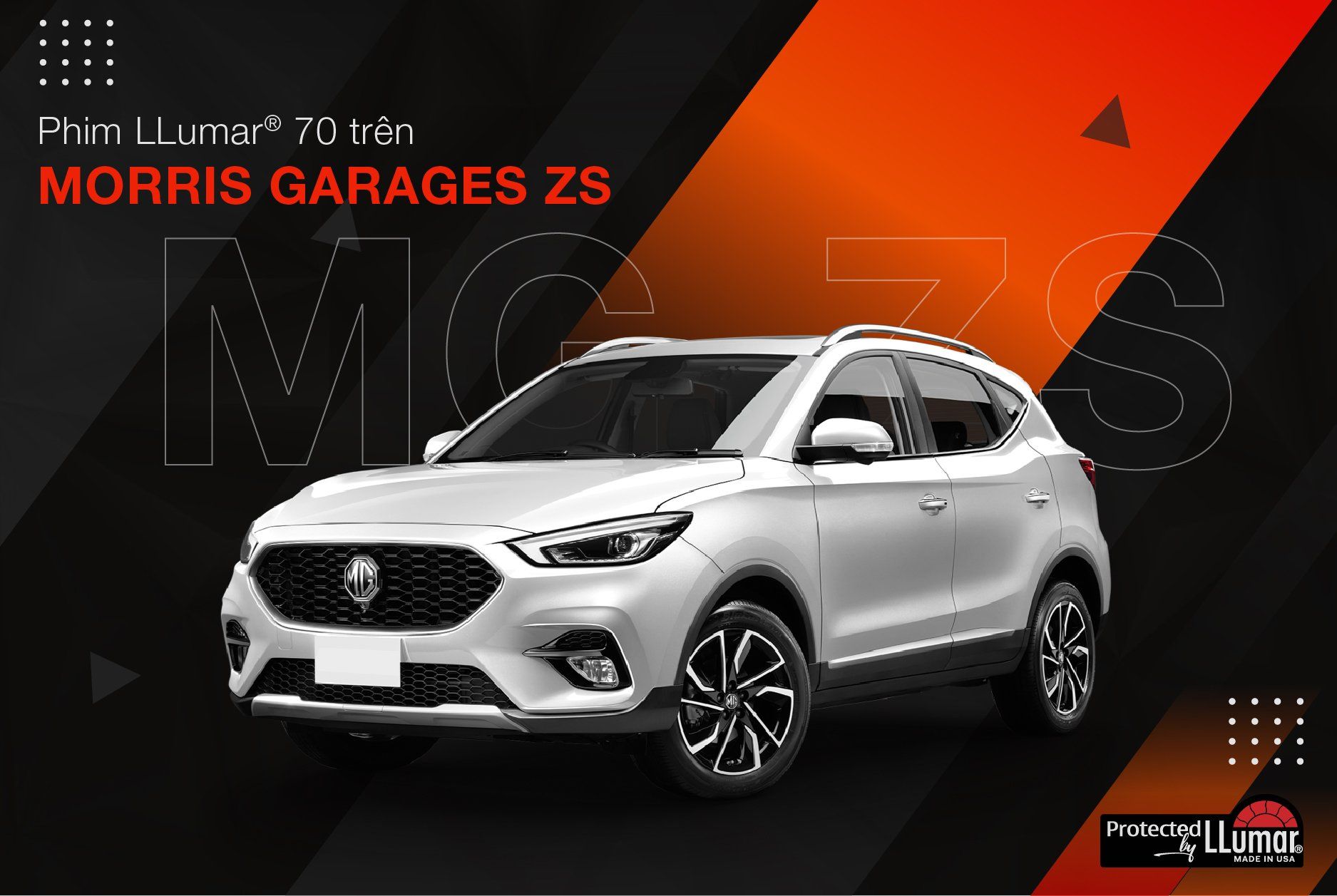 Dán phim cách nhiệt LLumar® S70 xe MG ZS MORRIS GARAGES ZS