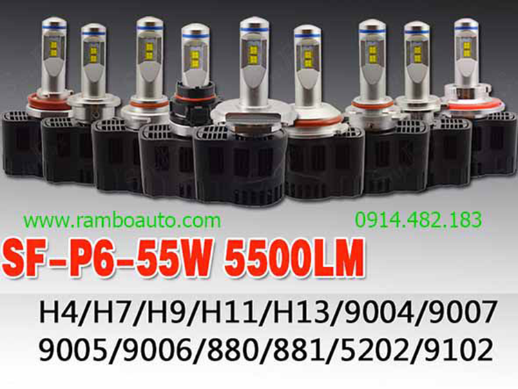 Đèn pha led siêu sáng P6 5500Lm
