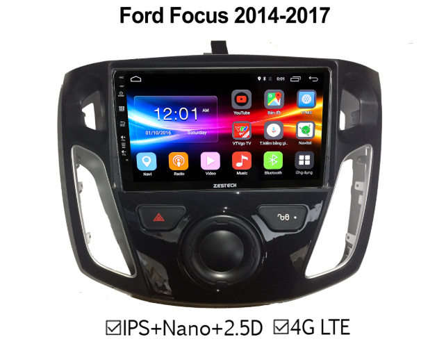 Màn hình DVD Ford Focus 2014-2017 ZESTECH 4G
