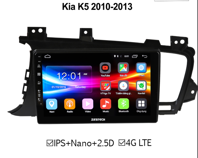 Màn hình DVD Kia K5 2010-2013 ZESTECH 4G