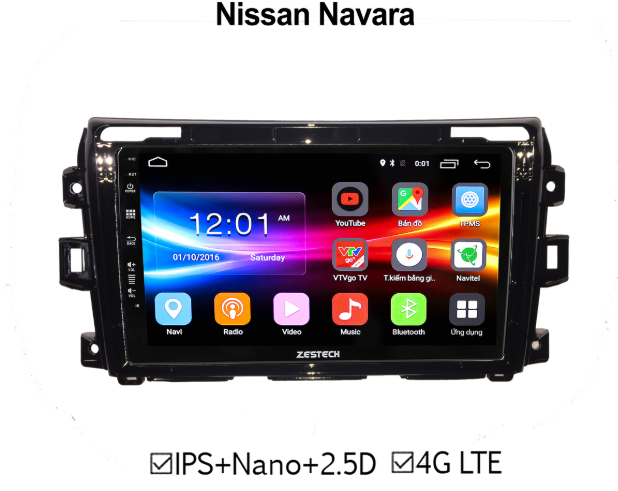 Màn hình DVD Nissan Navara ZESTECH 4G