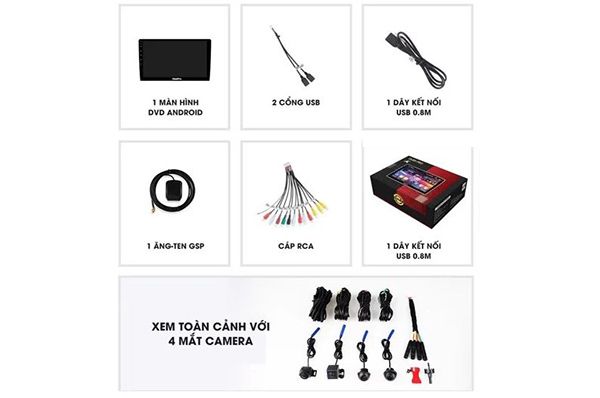 Màn hình DVD Android OledPro X3s tích hợp Camera 360