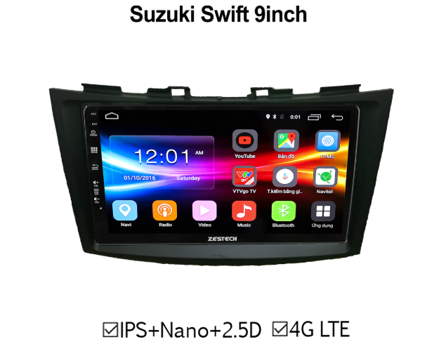 Màn hình DVD Suzuki Swift ZESTECH 4G
