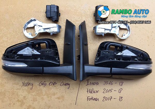 GƯƠNG GẬP ĐIỆN THAY CHÂN ZIN XE HILUX 2015 - 2019