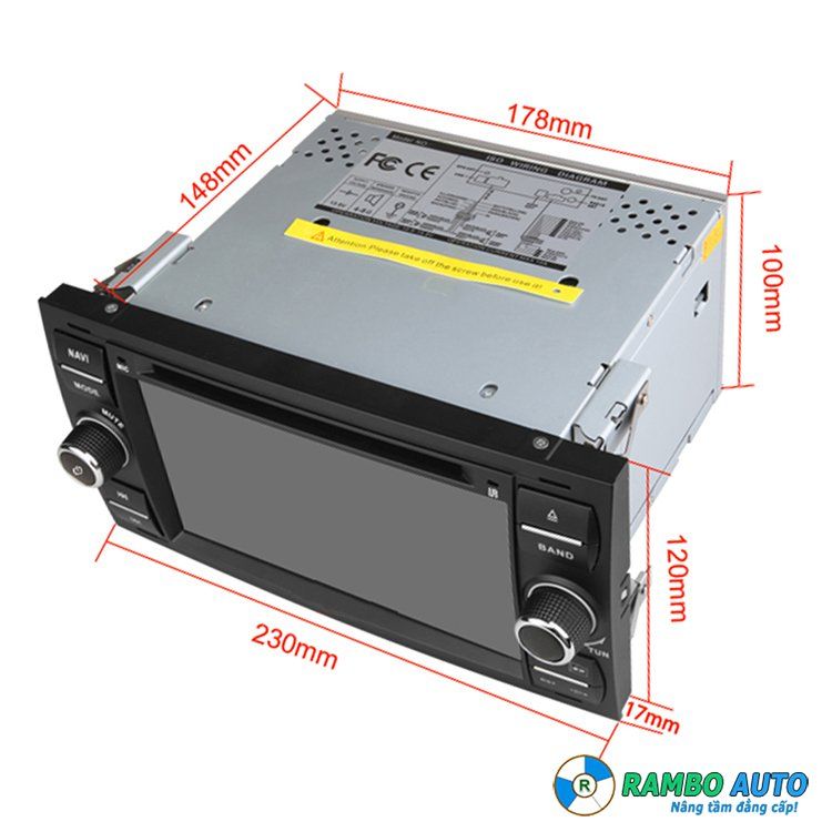 Màn hình  Transit 2007 - 2011 | Đầu DVD Kiri  Ford Transit
