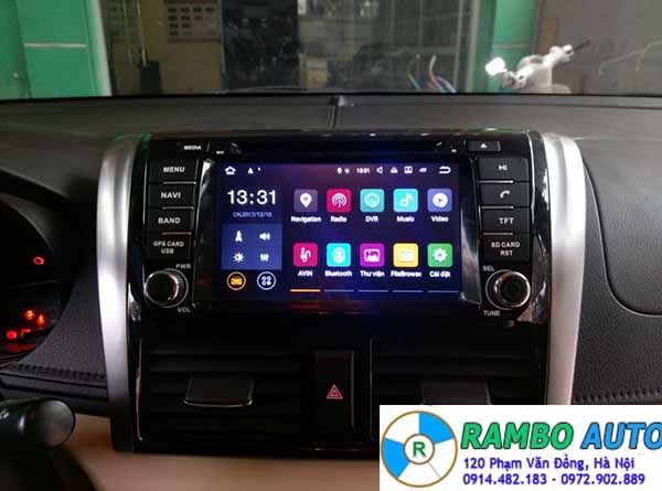 Màn hình xe Vios | DVD Kiri xe Toyota Vios 2014-2017 Android 6.0