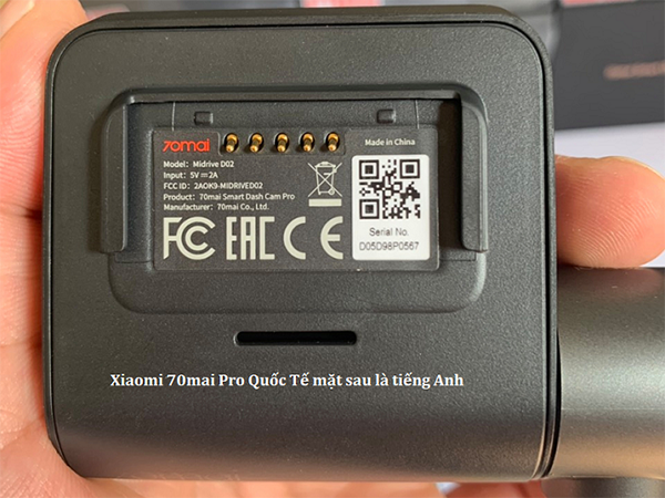 Camera hành trình Xiaomi 70Mai Pro bản Quốc Tế