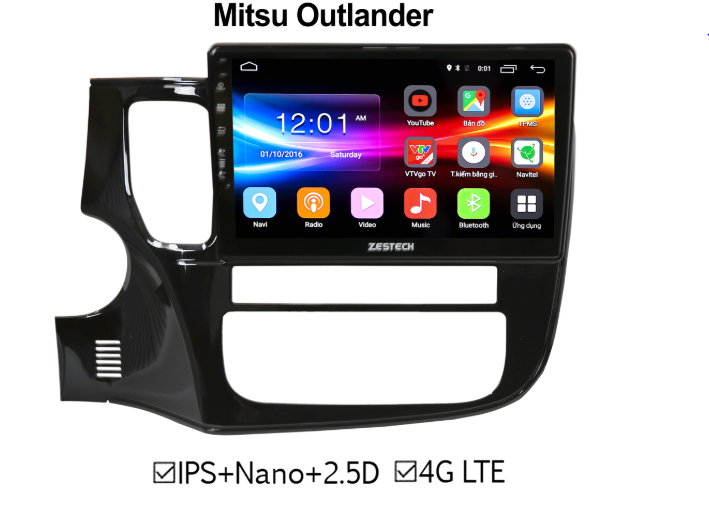 Màn hình DVD Xe Mitsubishi OutLander ZESTECH 4G