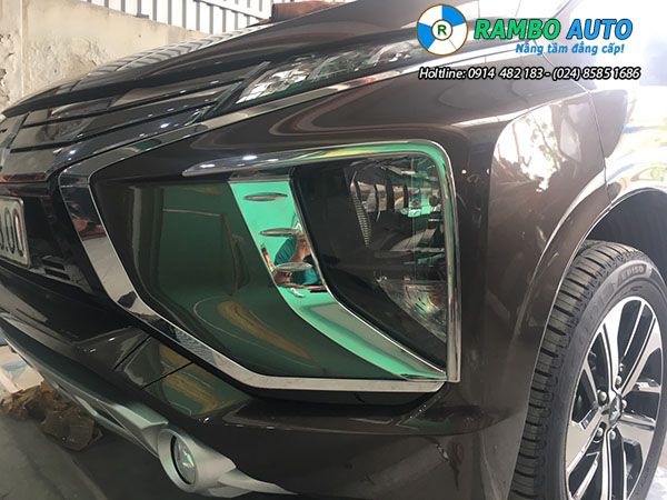 Viền đèn pha xi mạ xe Mitsubishi Xpander 2018