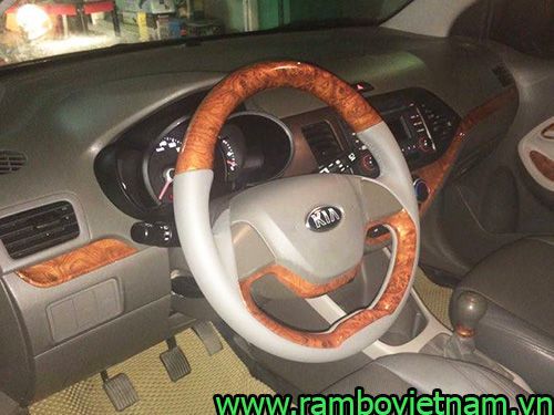 Sơn vân gỗ xe Kia Morning