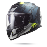 MŨ FULLFACE LS2 FF800 STORM II - Xanh Đen Bạc