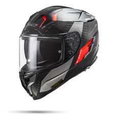  MŨ FULLFACE LS2 CHALLENGER CARBON FF327 - Tem Carbon Đỏ Crom 