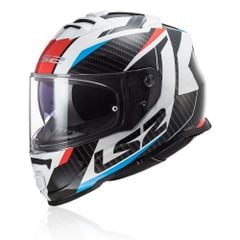  MŨ FULLFACE LS2 FF800 STORM II - Đỏ Trắng Đen Vân Carbon 