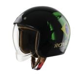 Nón 3/4 ROYAL M139 Kính Âm - Đen Brazil