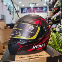  Nón Fullface Royal M136 Đen Đỏ 