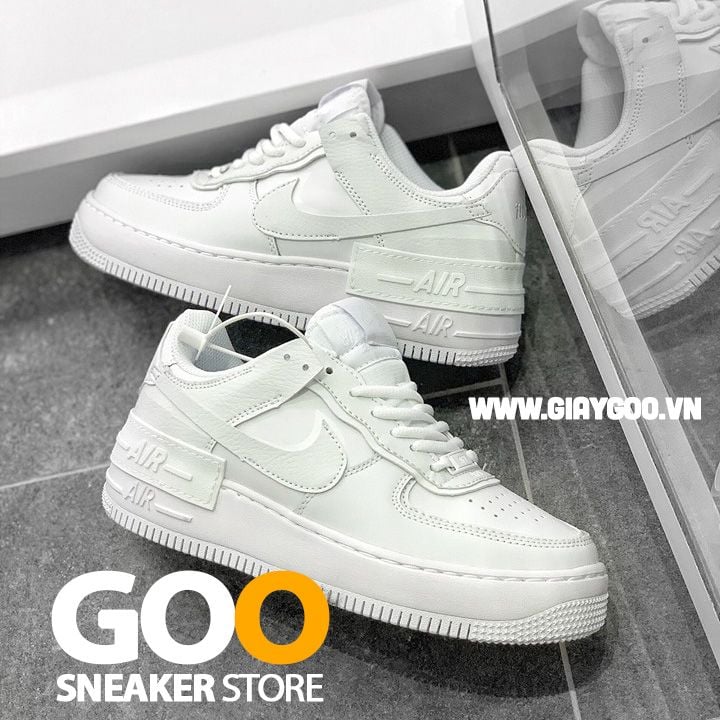  Nike Air Force 1 Shadow trắng full 