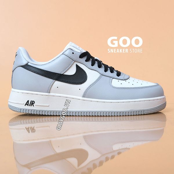 Air Force 1 custom Grey Black (Nike by you) Like Auth siêu cấp rep 11