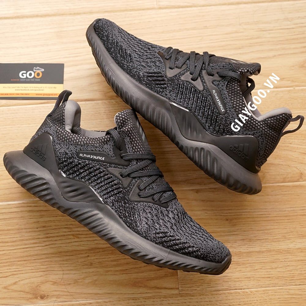  giày Alphabounce Beyond Đen full muối tiêu 