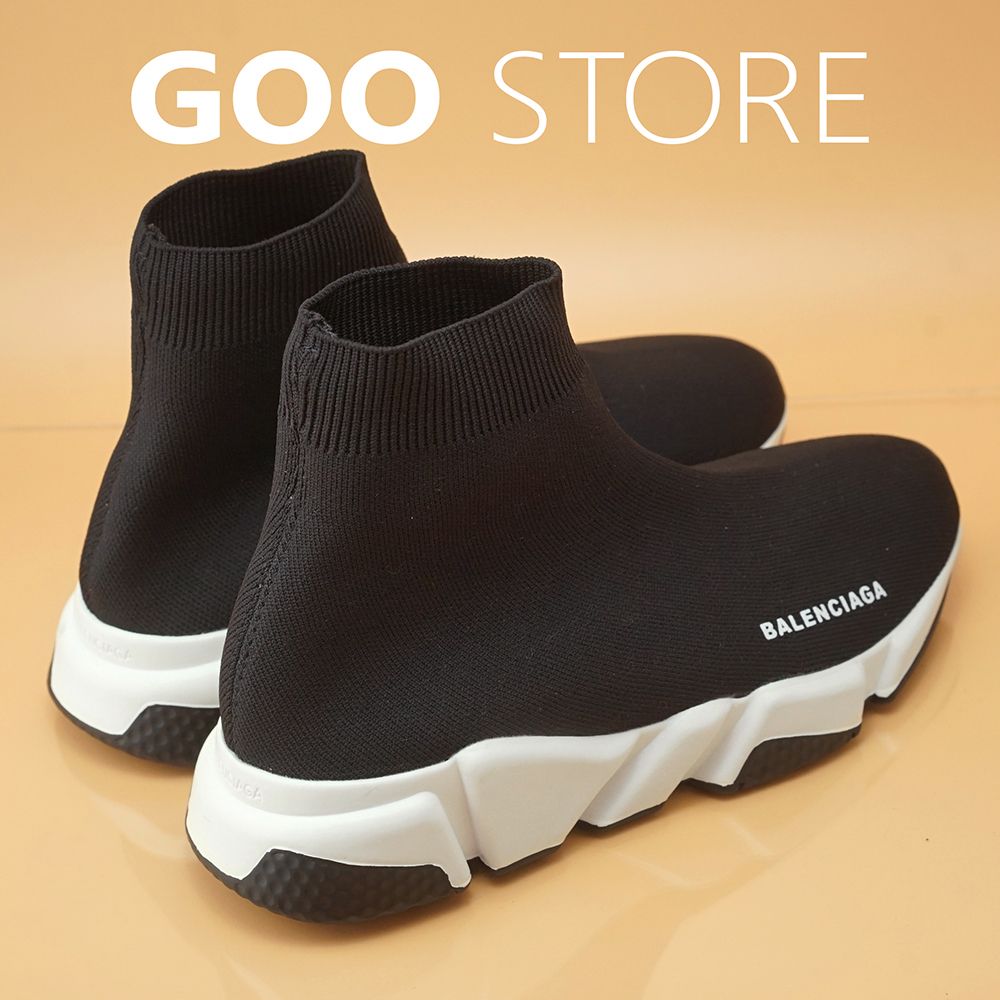  Balenciaga Speed Trainer Đen Đế Trắng Đen 