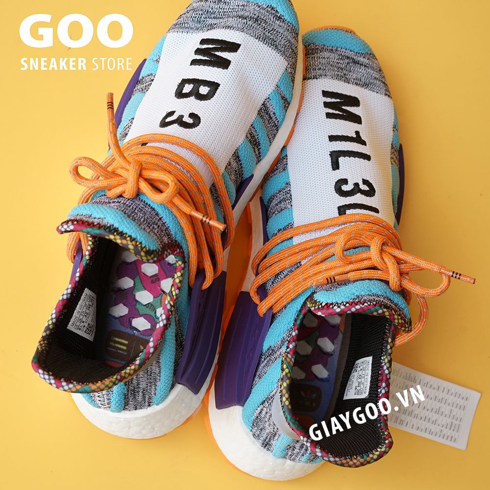  Giày NMD Human Race Solar Hu Xanh 1:1 