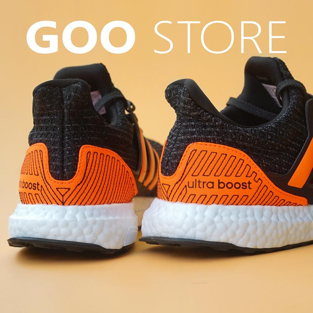  Giày Ultra Boost 4.0 Đen Cam Rep 1:1 (Boost nén) 