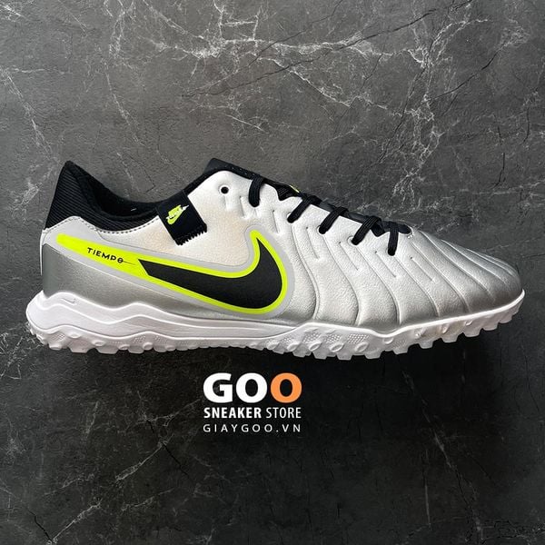  Tiempo 10 Academy TF xám bạc 