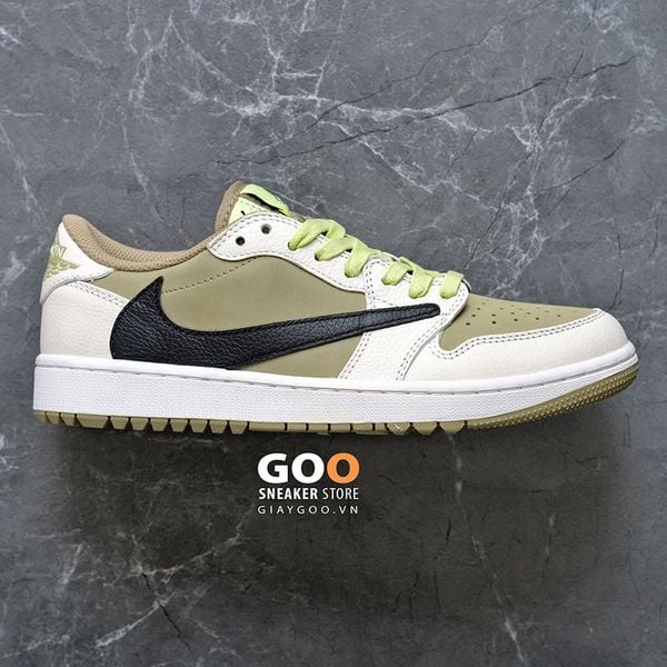  Jordan 1 x Travis Scott Low Golf Neutral Olive 