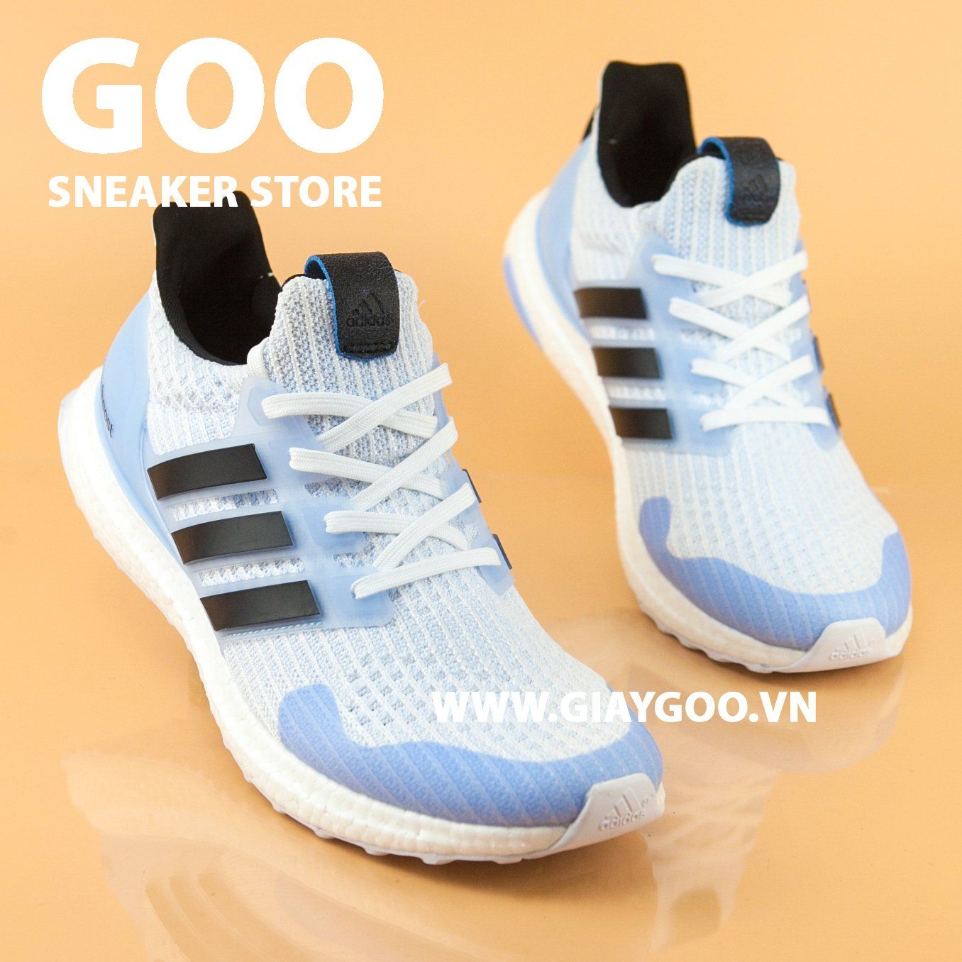  Giày Ultra Boost 4.0 Game Of Thrones White Walker REP 1:1 