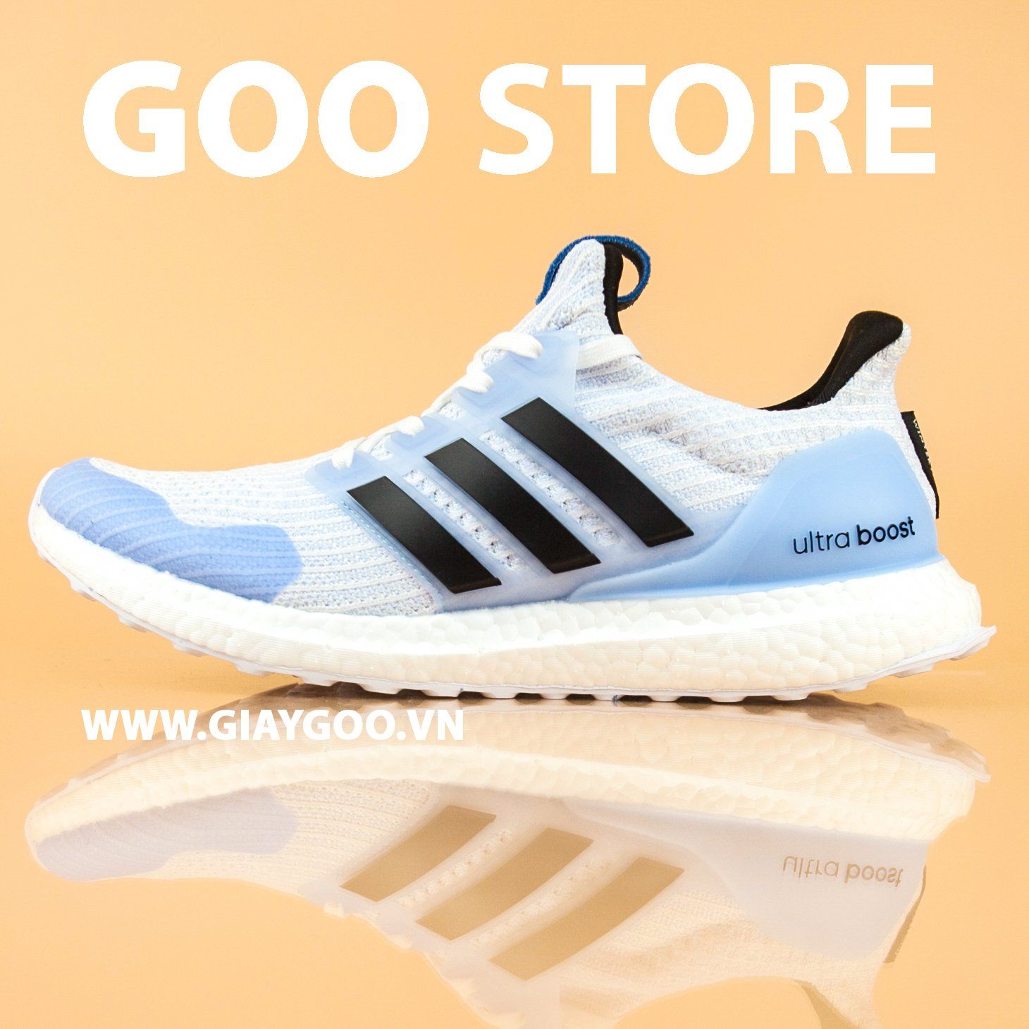  Giày Ultra Boost 4.0 Game Of Thrones White Walker REP 1:1 