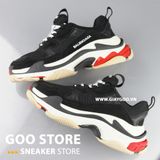  Giày Balenciaga Triple S đen đỏ 