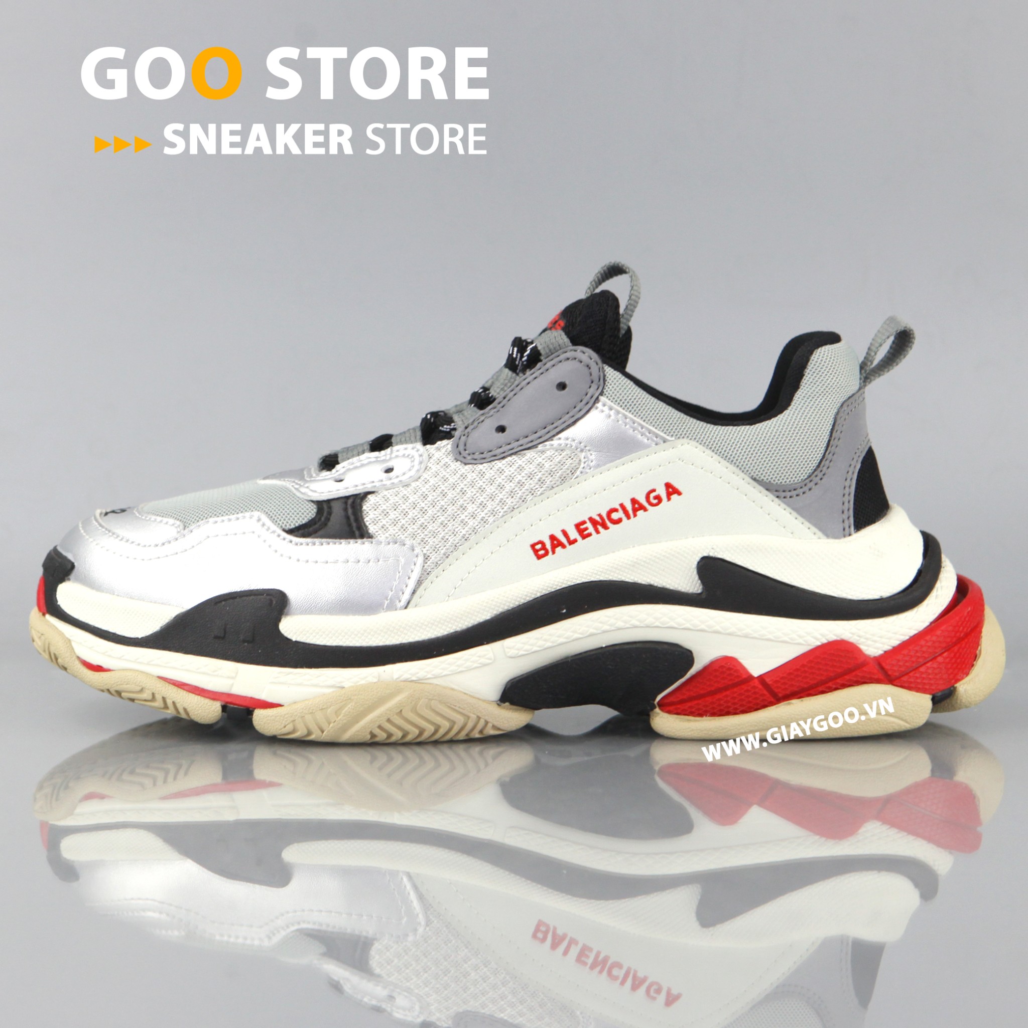 Giày BALENCIAGA SPEED TRAINER GREY SILVER nam nữ chuẩn #17 Giày BALENCIAGA SPEED TRAINER GREY SILVER nam nữ chuẩn