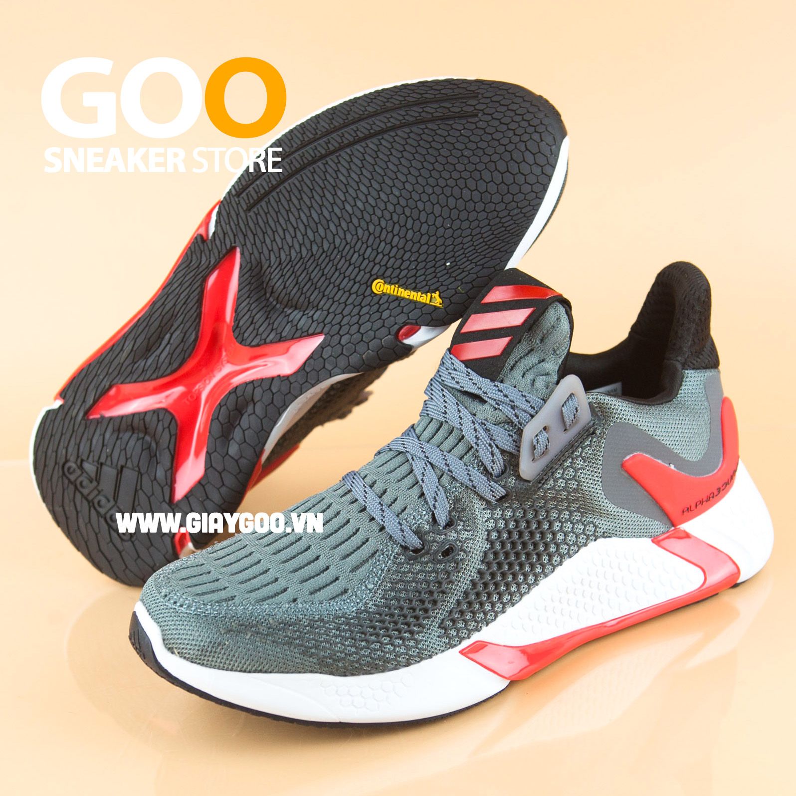  Giày AlphaBounce Instinct M xám đỏ 