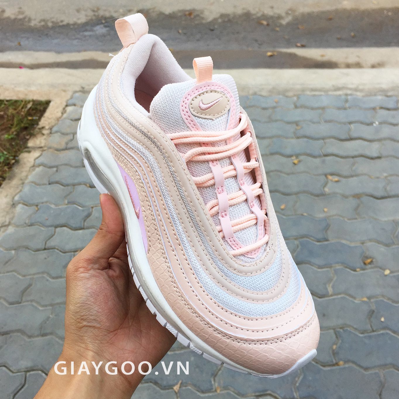 Giay Nike Air Max 97 H ng Da R n Pink Snakeskin replica GOO STORE