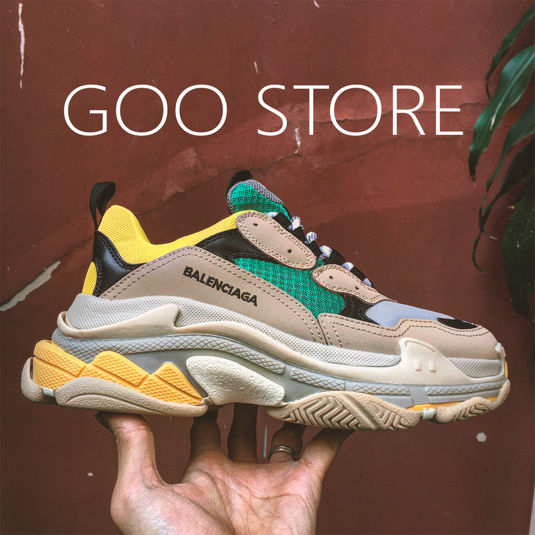Giày Balenciaga Triple S vàng xanh NIGO STORE #41 Giày Balenciaga Triple S vàng xanh NIGO STORE