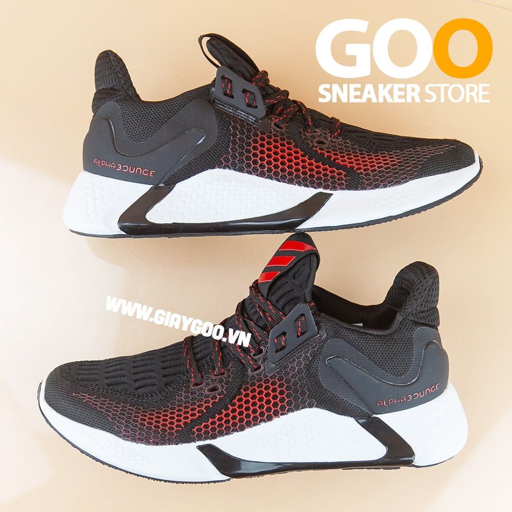  Giày AlphaBounce Instinct M đen đỏ 