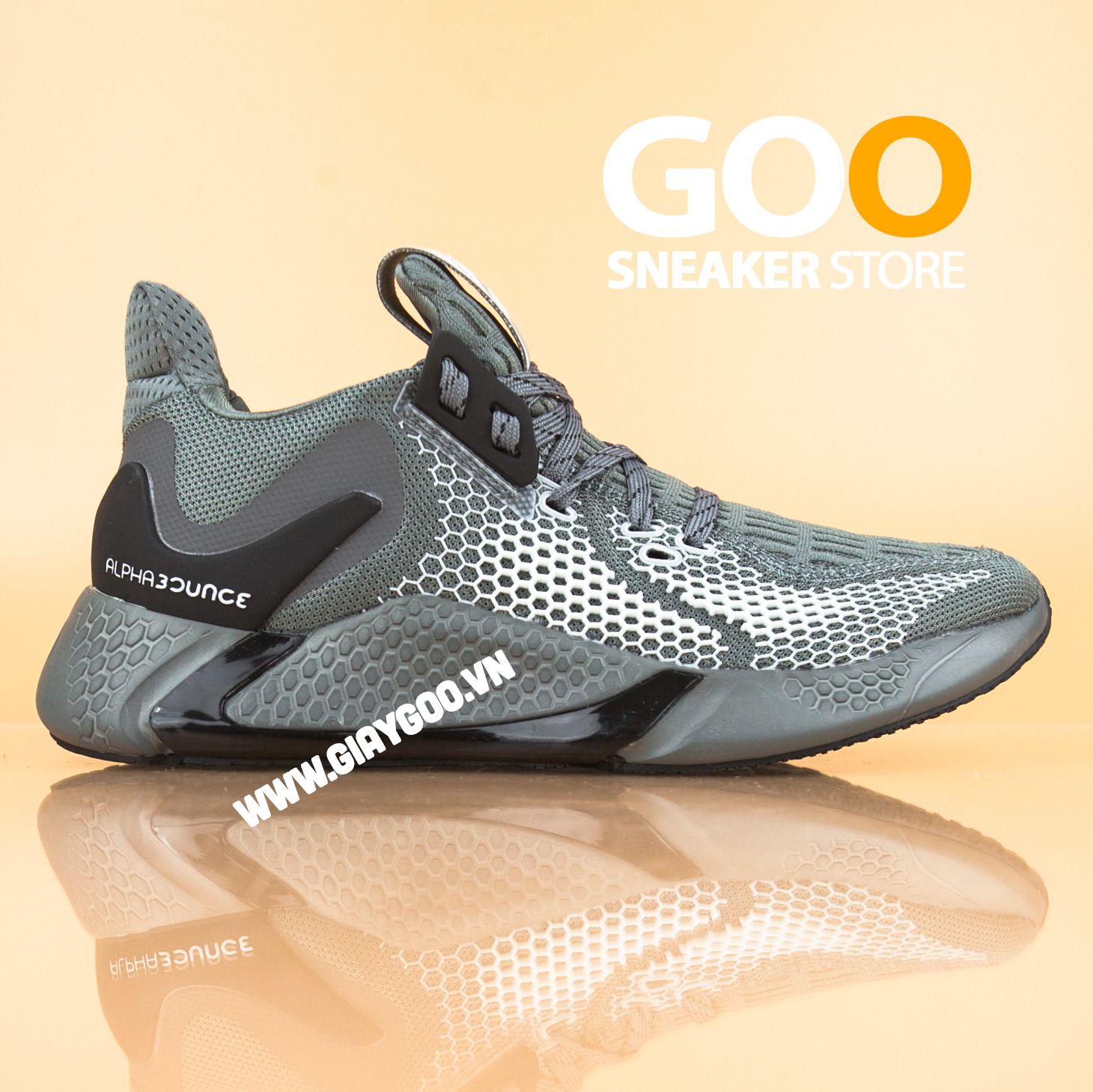  Giày AlphaBounce Instinct M xám full 