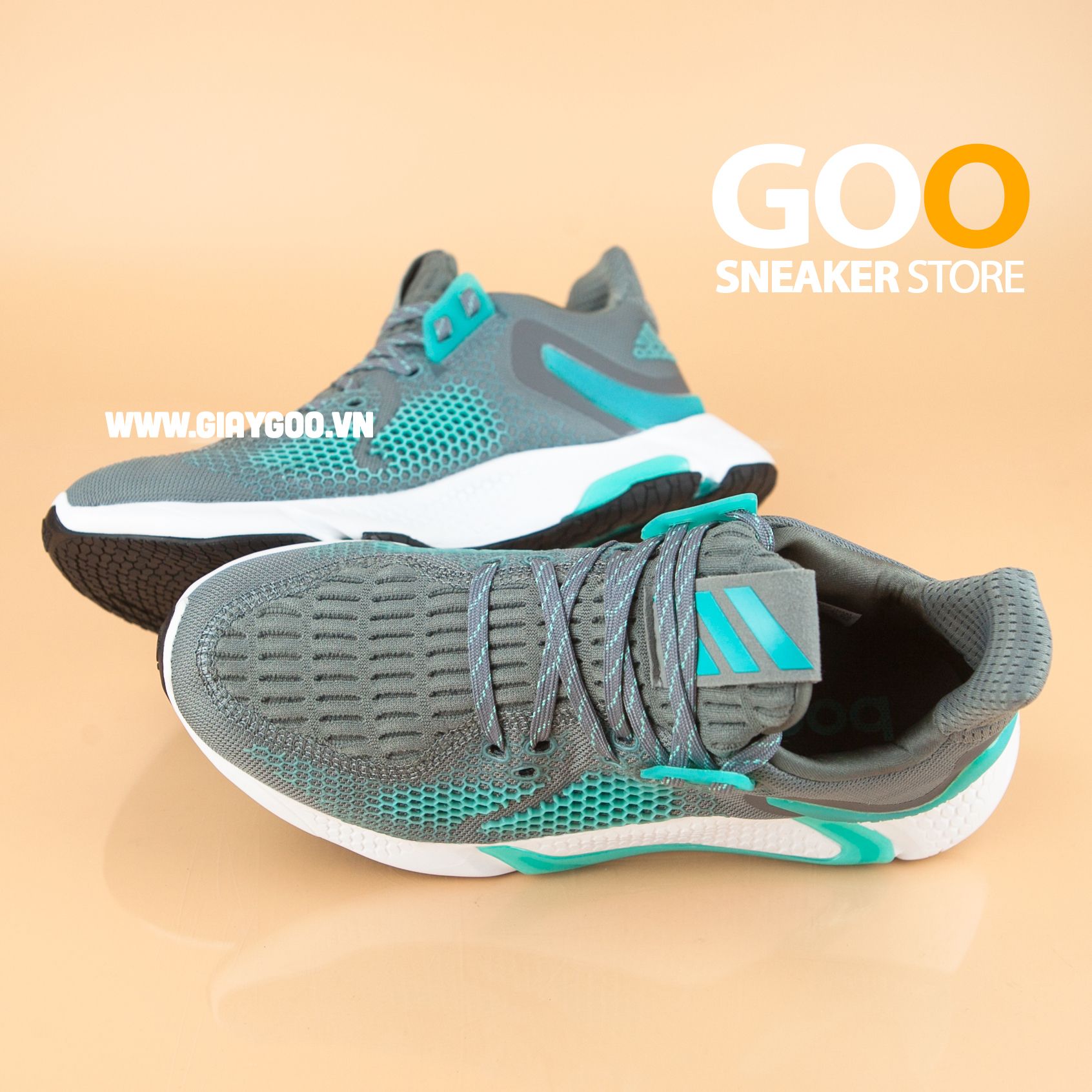  Giày AlphaBounce Instinct M xám xanh lá 