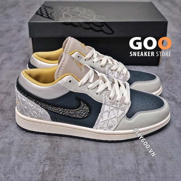 Jordan 1 Low Beaded Swoosh