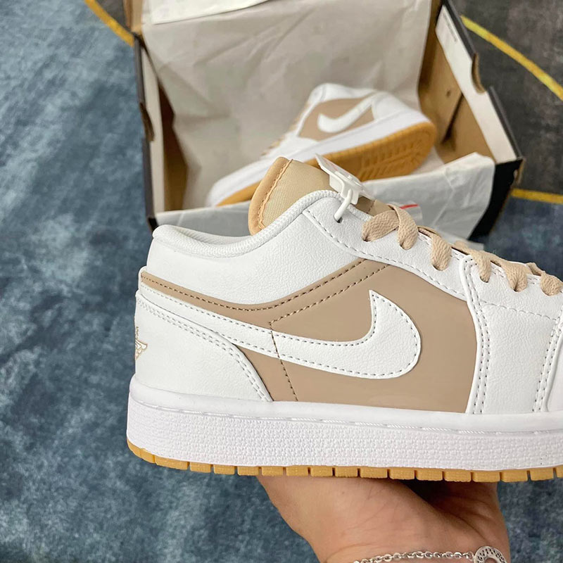 Jordan 1 Low White Tan Gum rep 11 siêu cấp