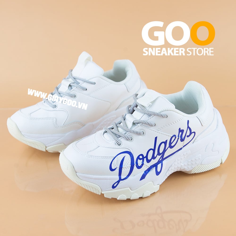 Giày MLB Chunky Liner Low LA Dodgers White Blue  1Sneaker