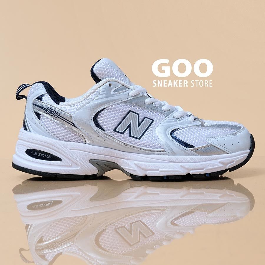  New Balance 530 White Silver Navy 