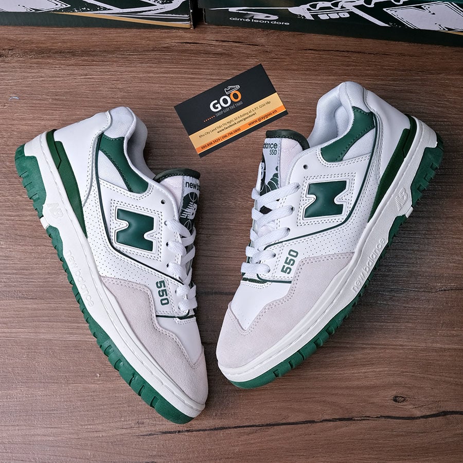 Gi y New Balance 550 White Green Like Auth si u c p Rep 11 GOO STORE