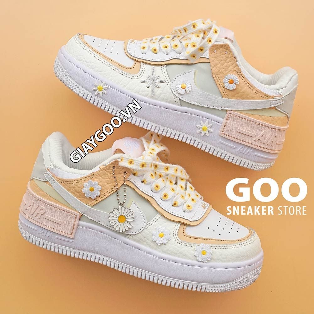 Nike Air Force 1 Shadow SE Hoa Cuc Daisy Spruce Aura Rep 1 1 n GOO STORE