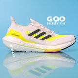  Ultra Boost 21 Trắng Xanh Neon (Boost nén) 