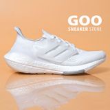  Ultraboost 21 All White  (Boost nén) 