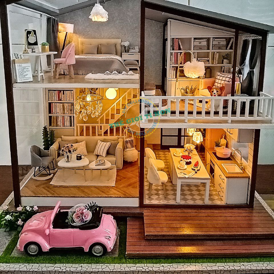Kiệt Tác Biệt Thự Mô Hình Gỗ Handmade Tự Lắp Ráp Của Bội - A080 ...
