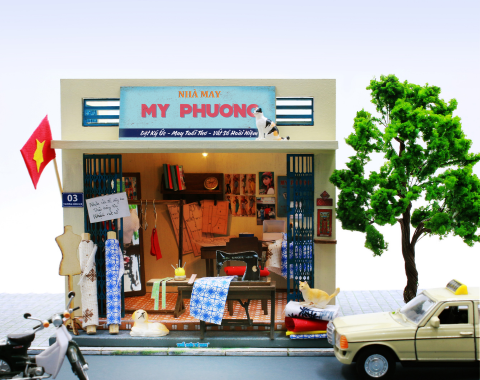 Mô Hình Sài Gòn Xưa Và Nay - Dệt May Ký Ức - AD09