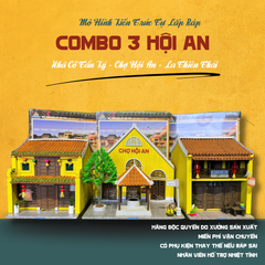 Set Combo Hội An 3 Mô Hình Lắp Ráp Kiến Trúc Trúc Hội An HA164 - Nhà Cổ Tấn Ký + Chợ Hội An + La Thiên Thái + Thế Giới Tí Hon - CBHA3