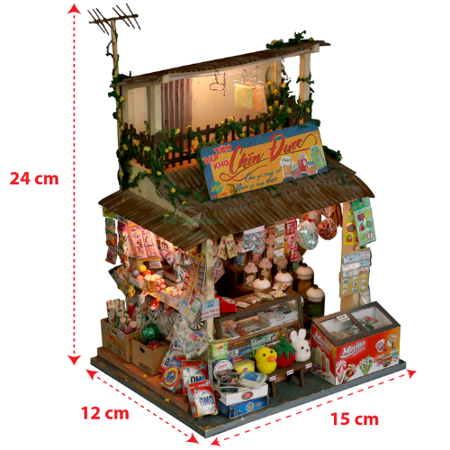 Mo Hinh Gỗ Sai Gon Xưa Diy Tiệm Sạp Kho Ma Sp Sg01 Mo Hinh Lắp Rap Handmade Thu Nhỏ Diy Bằng Gỗ Mẫu đẹp Hcm