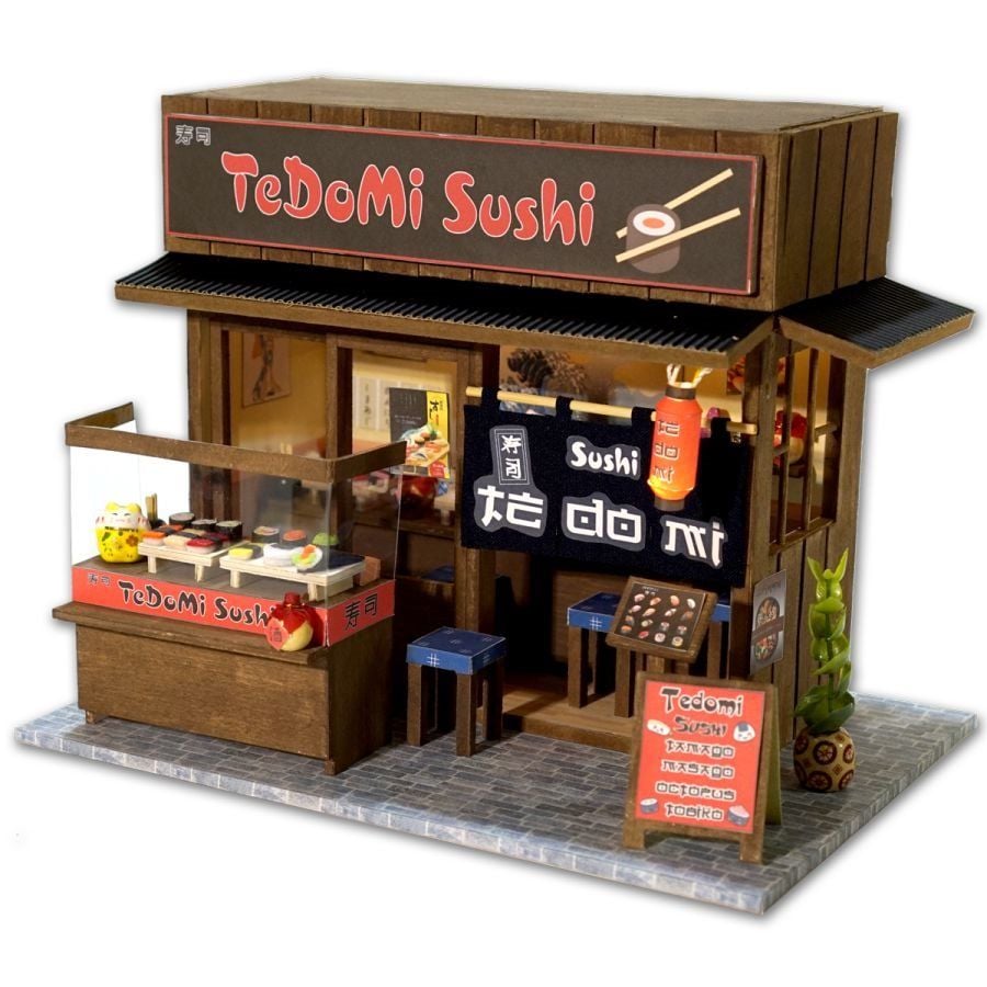 Mô Hình DIY Nhật Bản Quán Sushi Bằng Gỗ 3D Sáng Tạo Sản xuất và ...